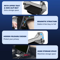 Klutchtech installed in cabin under screen showing invisible storage benefit