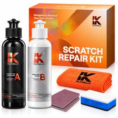Klynelix front packaging showing complete scratch repair kit and convenience