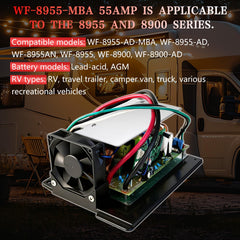 KMHGD WF-8955-MBA close-up of electronic components, highlights durable build quality