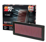 K&N front view showing filter shape and fit benefits