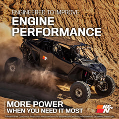 K&N filter installed in a Polaris RZR illustrating direct-fit benefit and secure placement