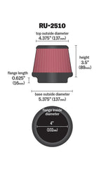 K&N flange close-up highlighting pliable rubber for secure clamp fit