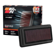 K&N front packaging 33-5044 shows model and fitment benefits