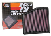 K&N front view of filter showing shape and fit for easy replacement