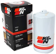 K&N HP-6001 front view showing durable canister and brand for reliability
