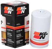 K&N HP-4005 front view showing durable canister and label benefit