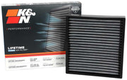 K&N VF2076 front packaging showing ready-to-install cabin filter benefit airflow