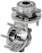 KNOLET front hub assembly close-up showing mounting surfaces and benefit of precise fit