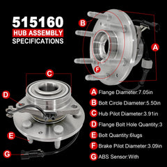 KNOLET hub mounting flange with bolt pattern for accurate OEM fitment