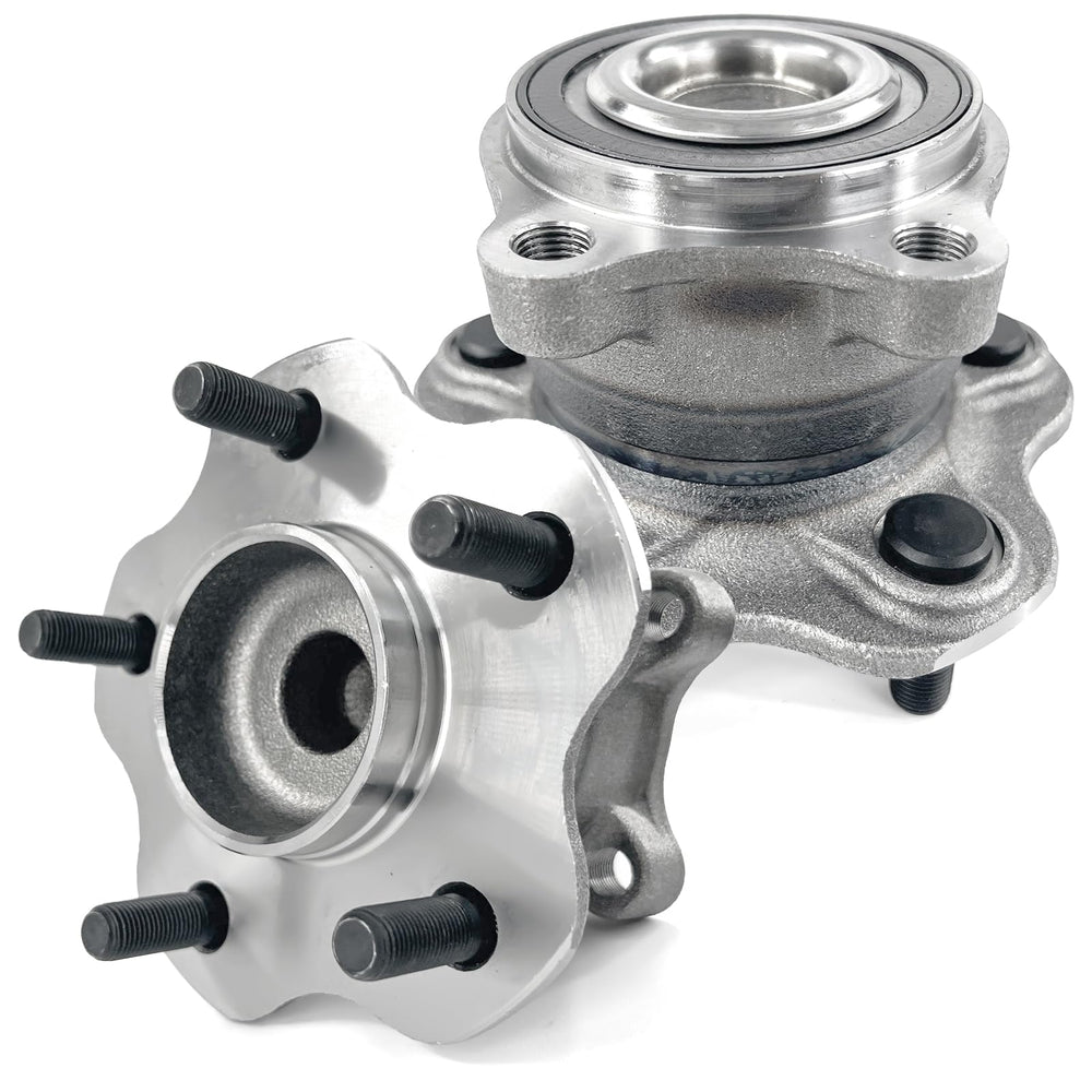 KNOLET rear hub front view showing fit and five-lug studs for reliable wheel mounting