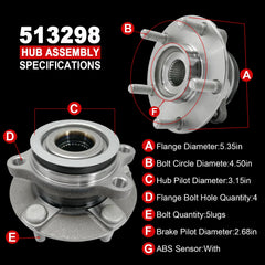 KNOLET wheel studs and flange view for secure wheel mounting