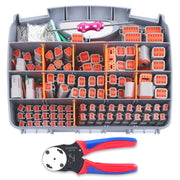 knoweasy front packaging showing full Deutsch DT kit and included tools benefits quick identification