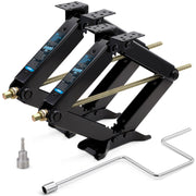 Kohree front view of two scissor jacks showing included hardware and durability benefit