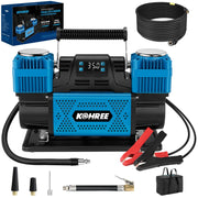 Kohree compressor front panel showing controls and benefit of easy operation