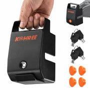 Kohree front view of locked hitch showing secure fit and deterrence