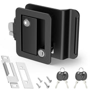 Kohree front-mounted lock showing sleek black zinc alloy handle and durable finish