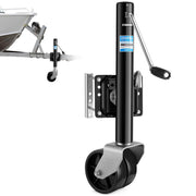 Kohree front view of jack mounted on trailer showing stable lift benefit