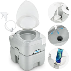 Kohree front view of portable toilet showing compact design and easy transport