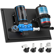 Kohree front view of pump and accumulator showing compact assembly and quieter performance