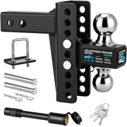 Kohree front view of adjustable hitch showing durable finish and mounting ease