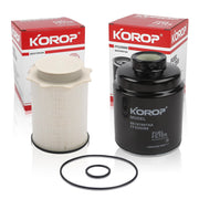 KOROP front packaging showing complete filter set and clear identification benefits