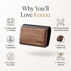 Kouou close-up of wood grain showcasing natural material and subtle aroma release