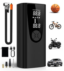 Krcqap inflator front view showing compact design and controls, easy storage benefit