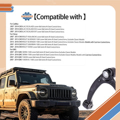 KRGUOD left upper control arm with pre-assembled ball joint close-up for easy replacement