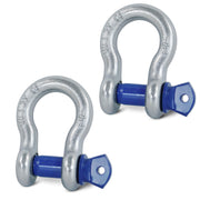 Krytonel front view of 2-pack D-ring shackles showing compact, reliable connection