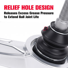KSP ball joint detail with greasable socket for easier maintenance