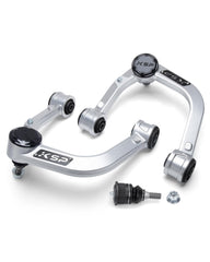 KSP PERFORMANCE front view of aluminum upper control arms showing robust build and fitment benefit