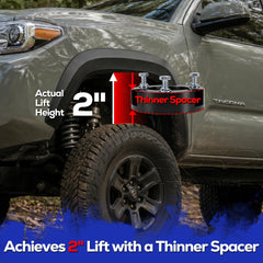 KSP PERFORMANCE installed on Tacoma front view showing improved ground clearance