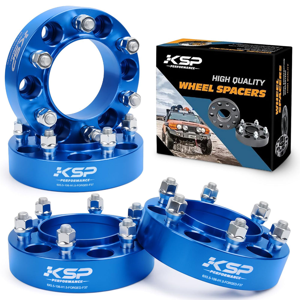 KSP PERFORMANCE front view of 1.5in spacer showing bolt pattern and finish enhancing fit