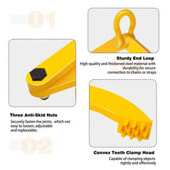 kuailebuy arched end loop and three anti-skid nuts for secure attachment benefit