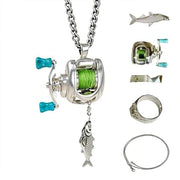 KUAUTD front view of mini reel pendant showing craftsmanship and portability