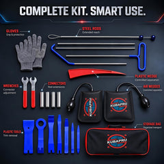 Kubapru carry bag open with organized pockets for quick access on the road