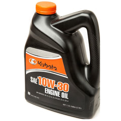 Kubota oil pour closeup demonstrating smooth pour and clean top-up benefit