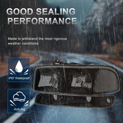 KUIPERAUTO smoked lens closeup highlighting clarity and UV protection benefit