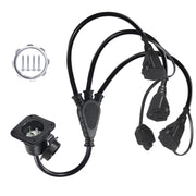 KUNCAN flanged inlet front view showing outlet and cover, durable outdoor protection
