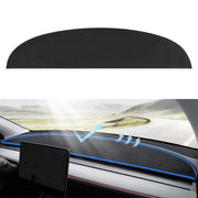 KUNIST suede dashboard cover front view showing full fit and refined appearance