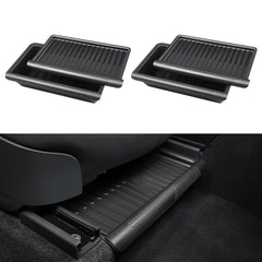 KUNIST front view of two under-seat boxes showing tidy hidden storage benefit