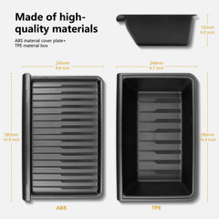 KUNIST lid ABS material closeup highlighting strong, long-lasting protection