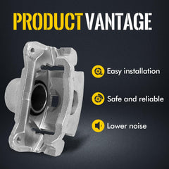 KUSATEC caliper front view showing mounting points and bracket for correct fitment