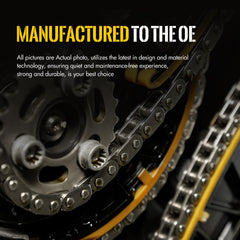 KUSATEC lower crank gear and chain guides detail demonstrating durable construction