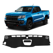 KUST black dash cover front view showing full dashboard protection and neat fit