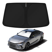 KUST front packaging showing custom-fit Camry shade, protects interior