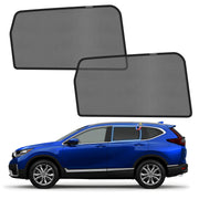 KUST rear shade front view showing snug CR-V fit and instant privacy