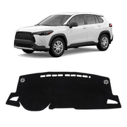 KUST front packaging showing fitted dash cover and included tape, protects dashboard