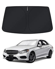 KUST front view installed on E-Class showing full windshield coverage and cooling benefit