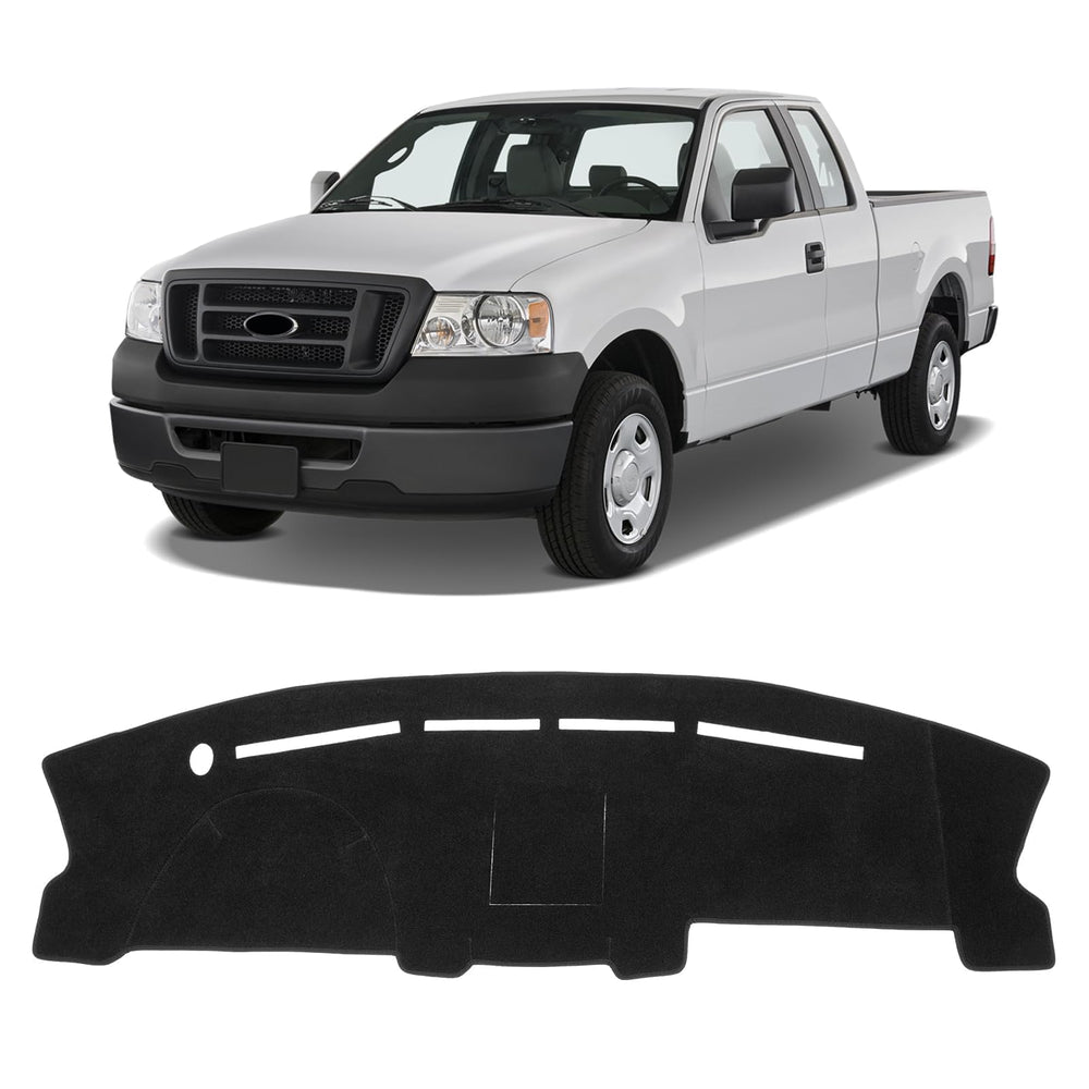 KUST black dash cover front view showing snug fit and clean look